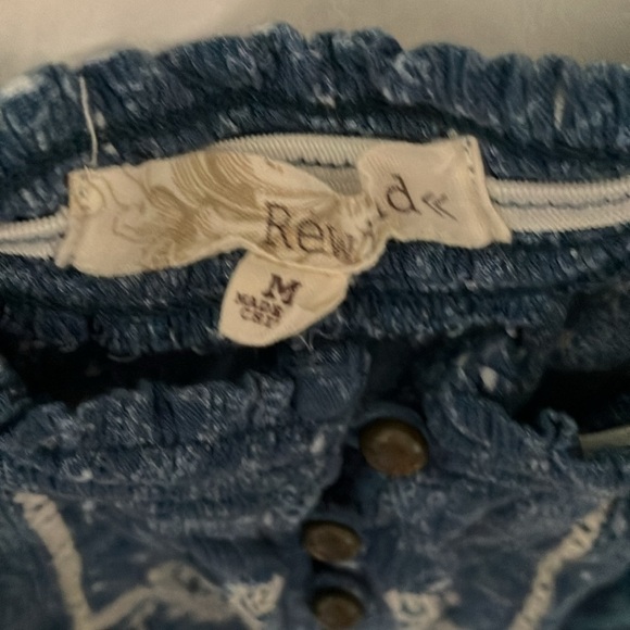 Rewind: Denim Blue Floral Romper- M - Picture 2 of 15